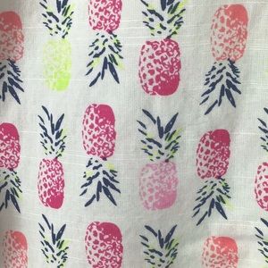 Pink pineapple long sleeve 100% cotton shirt med.